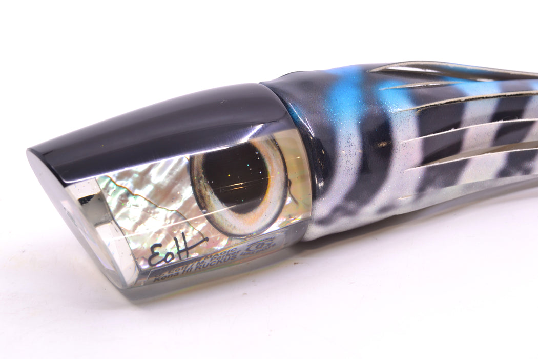 Marlin Magic White Abalone Black Back Taxi Eyes Ruckus 12" 9oz Fire Tailz Vinyl Wahoo