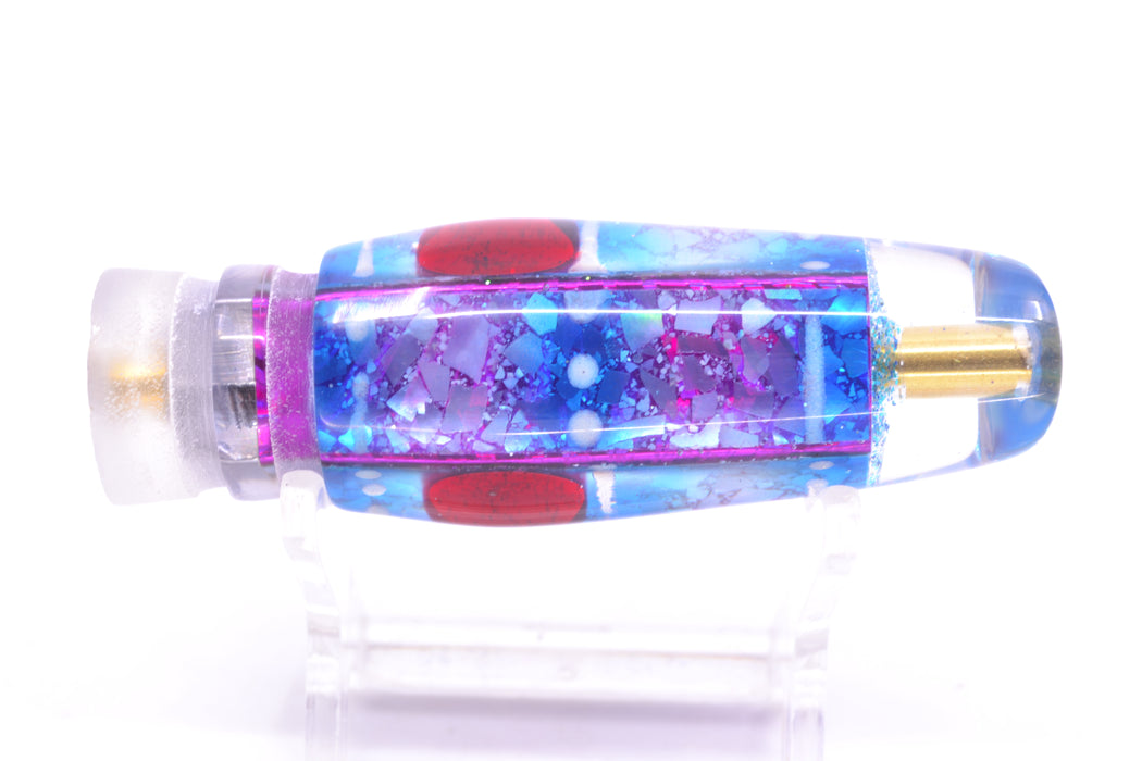 Ganku Lures "Glow Squidbob" Blue S&P Red Eyes Square Longneck Cut Face 7" 4.5oz GZE
