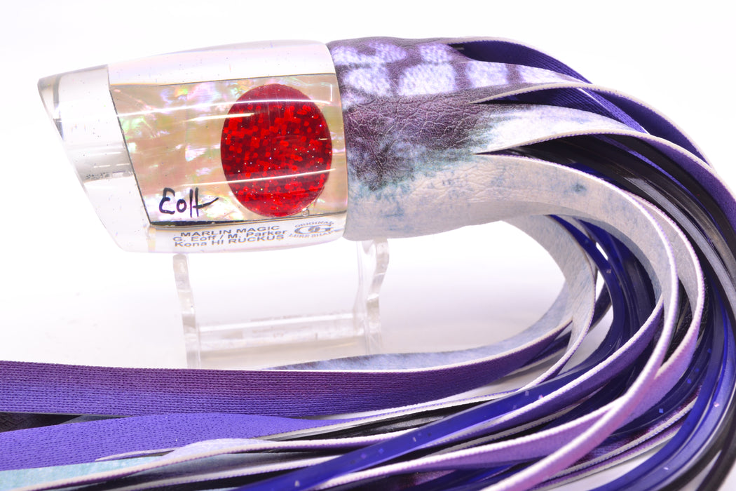 Marlin Magic White Awabi Red Eyes Ruckus 12" 9oz ALV Vinyl Purple Mackerel