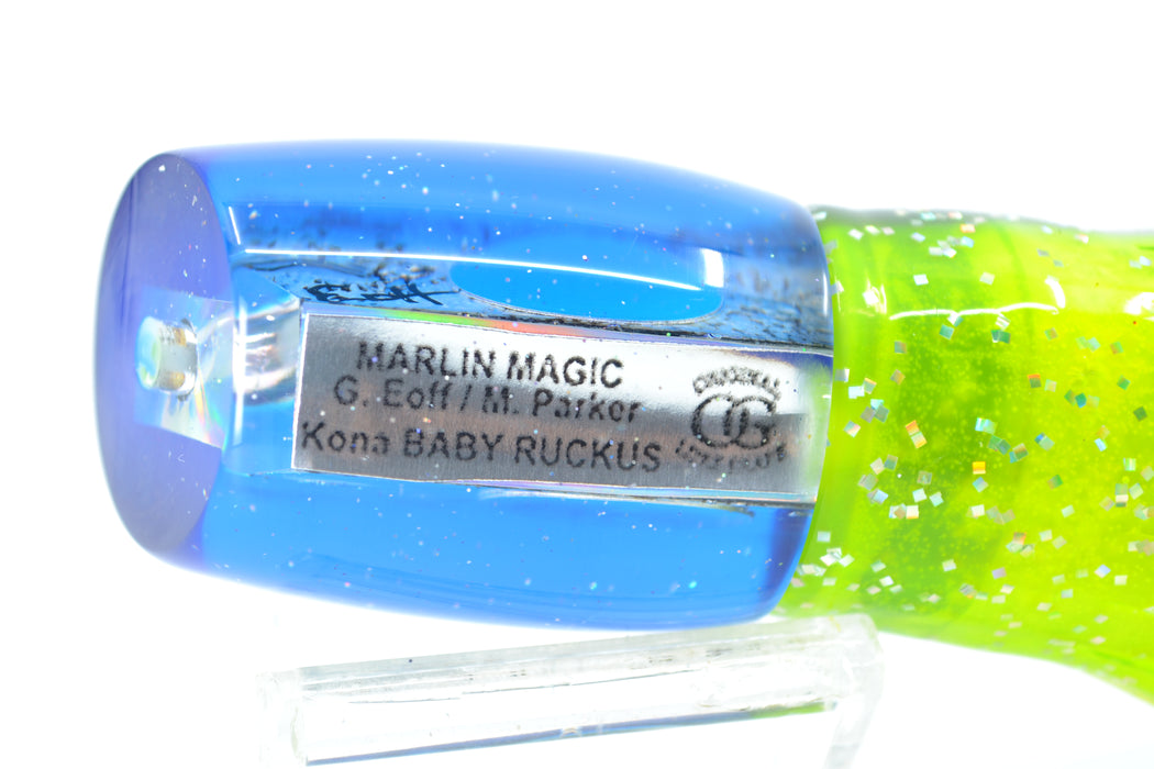 Marlin Magic Paua Shell Blue Back Baby Ruckus 10" 6.5oz Skirted Magic Johnson