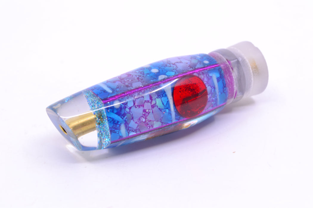 Ganku Lures "Glow Squidbob" Blue S&P Red Eyes Square Longneck Cut Face 7" 4.5oz GZE