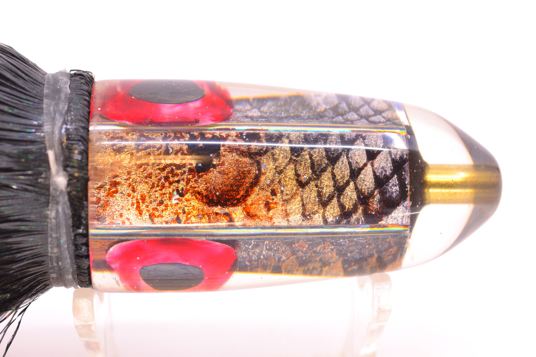 Ganku Lures Snake Skin Long Bullet 9" 7oz Strobez Black-Red GZE