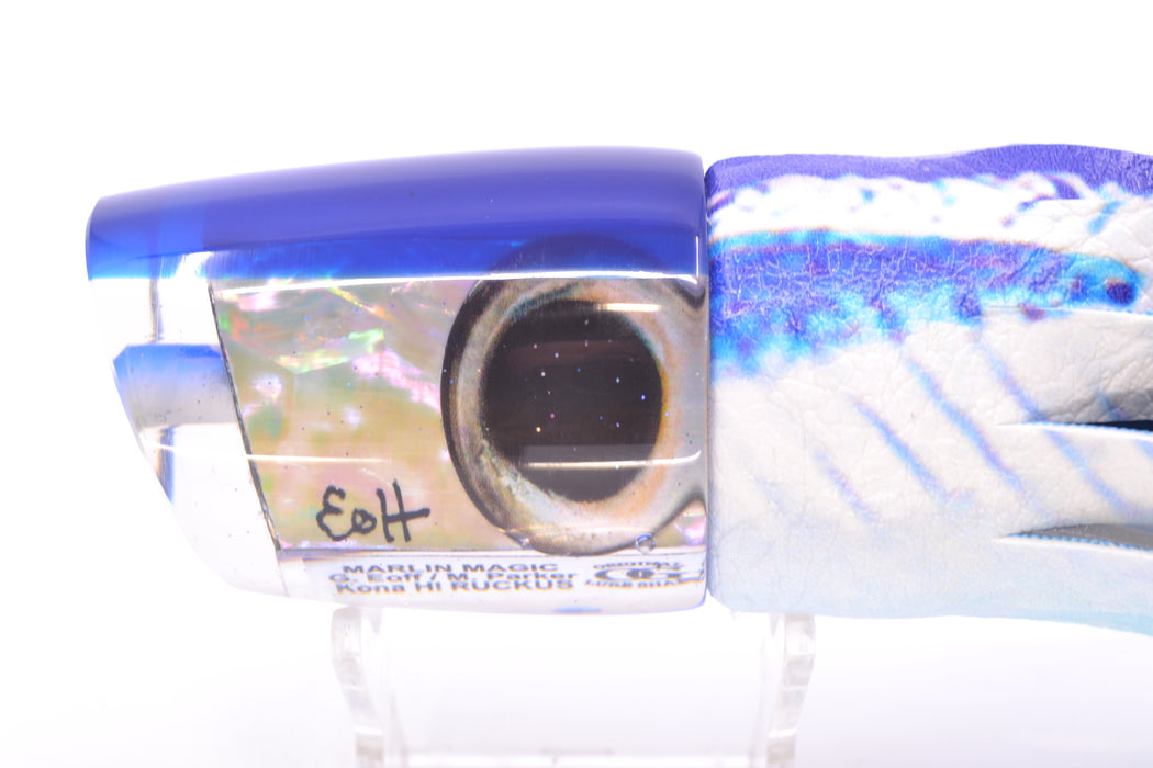 Marlin Magic White Awabi Blue Back Taxi Eyes Ruckus 12" 9oz ALV Vinyl Blue Ballyhoo