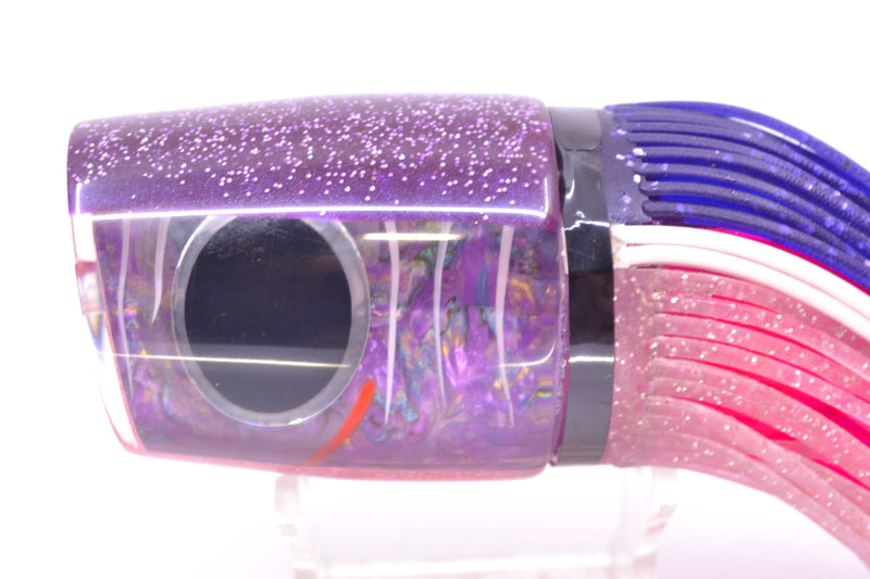 Amaral Lures Purple Marbled Abalone White Stripes Purple Back Ta'aroa 14" 9oz