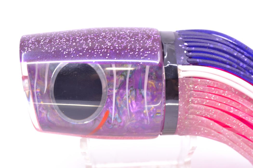 Amaral Lures Purple Marbled Abalone White Stripes Purple Back Ta'aroa 14" 9oz