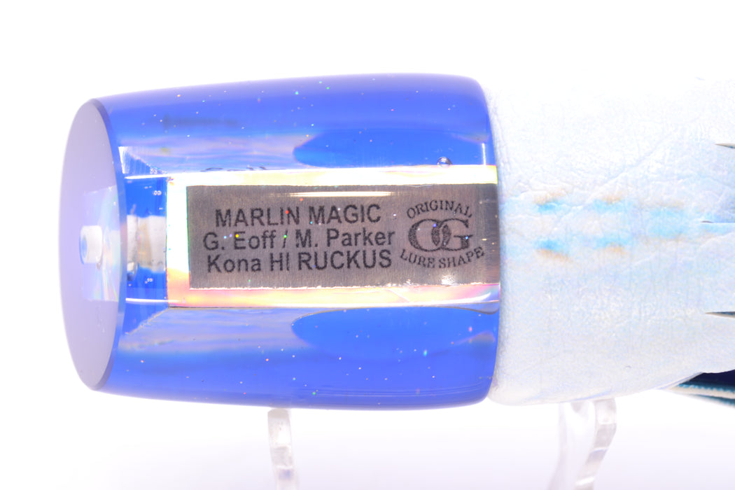 Marlin Magic White Awabi Blue Back Taxi Eyes Ruckus 12" 9oz ALV Vinyl Blue Ballyhoo