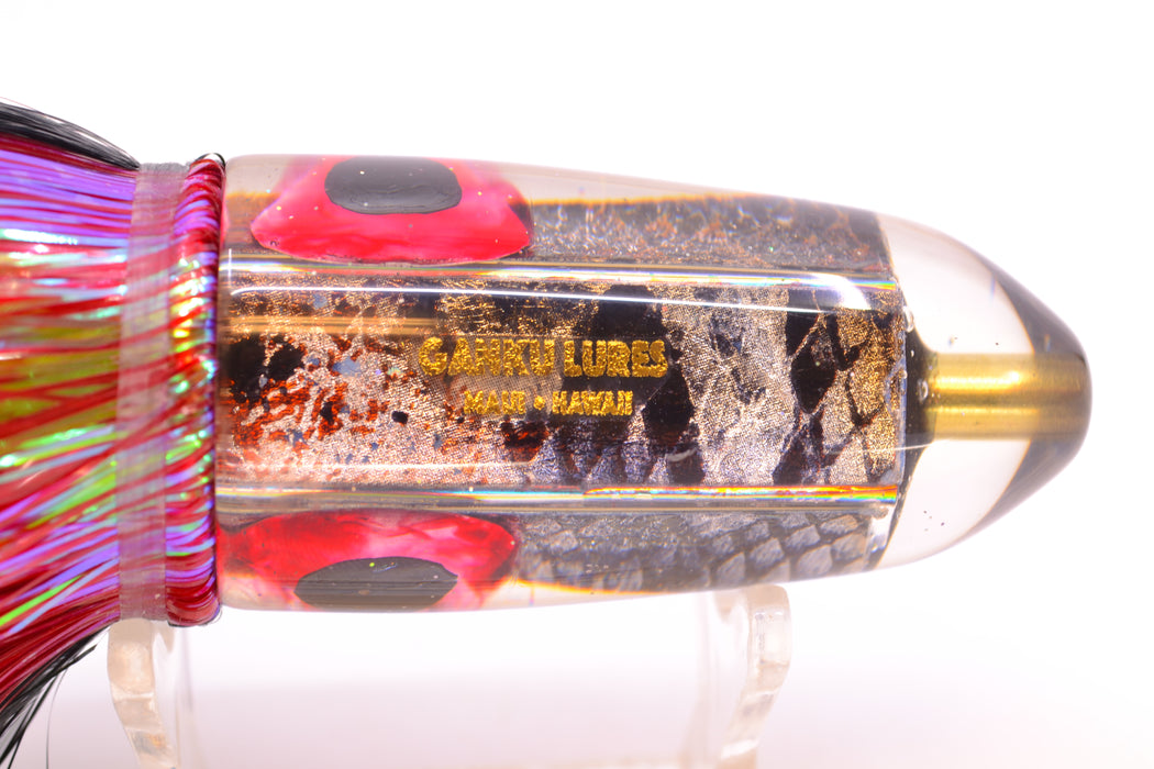 Ganku Lures Snake Skin Long Bullet 9" 7oz Strobez Black-Red GZE