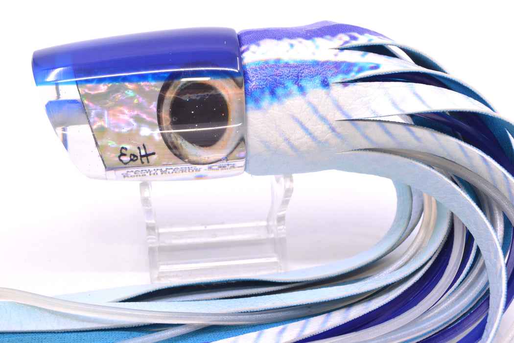 Marlin Magic White Awabi Blue Back Taxi Eyes Ruckus 12" 9oz ALV Vinyl Blue Ballyhoo