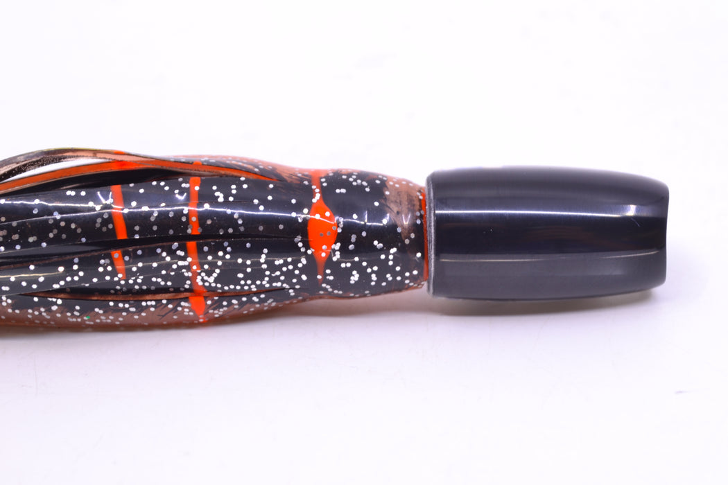 Coggin Lures Mirrored Black Back Tado Lo'ihi Peanut Scoop 4.5" 1oz Skirted Root Beer-Petrolero GZE