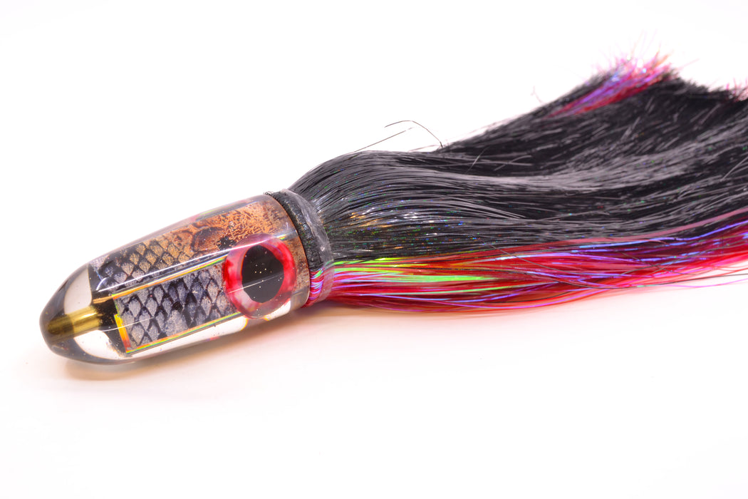 Ganku Lures Snake Skin Long Bullet 9" 7oz Strobez Black-Red GZE