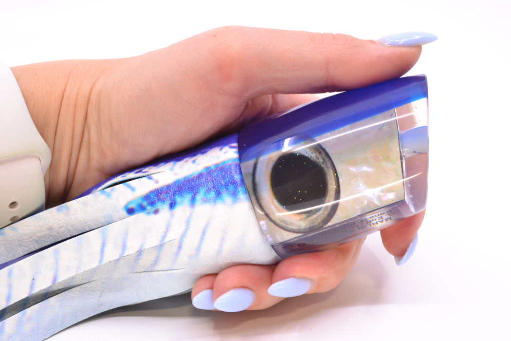 Marlin Magic White Awabi Blue Back Taxi Eyes Ruckus 12" 9oz ALV Vinyl Blue Ballyhoo