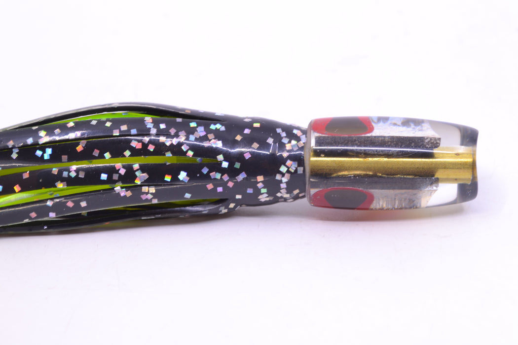 Coggin Lures Rainbow Dichro Tado Lo'ihi Peanut Scoop 4.5" 1oz Skirted Black/Rainbow GZE