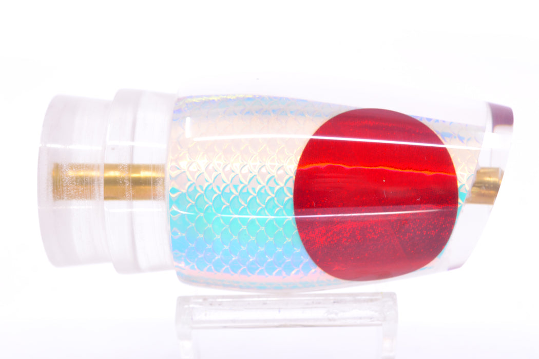 Koya Lures White Rainbow Scale Red Eyes Medium 861 12" 5.8oz