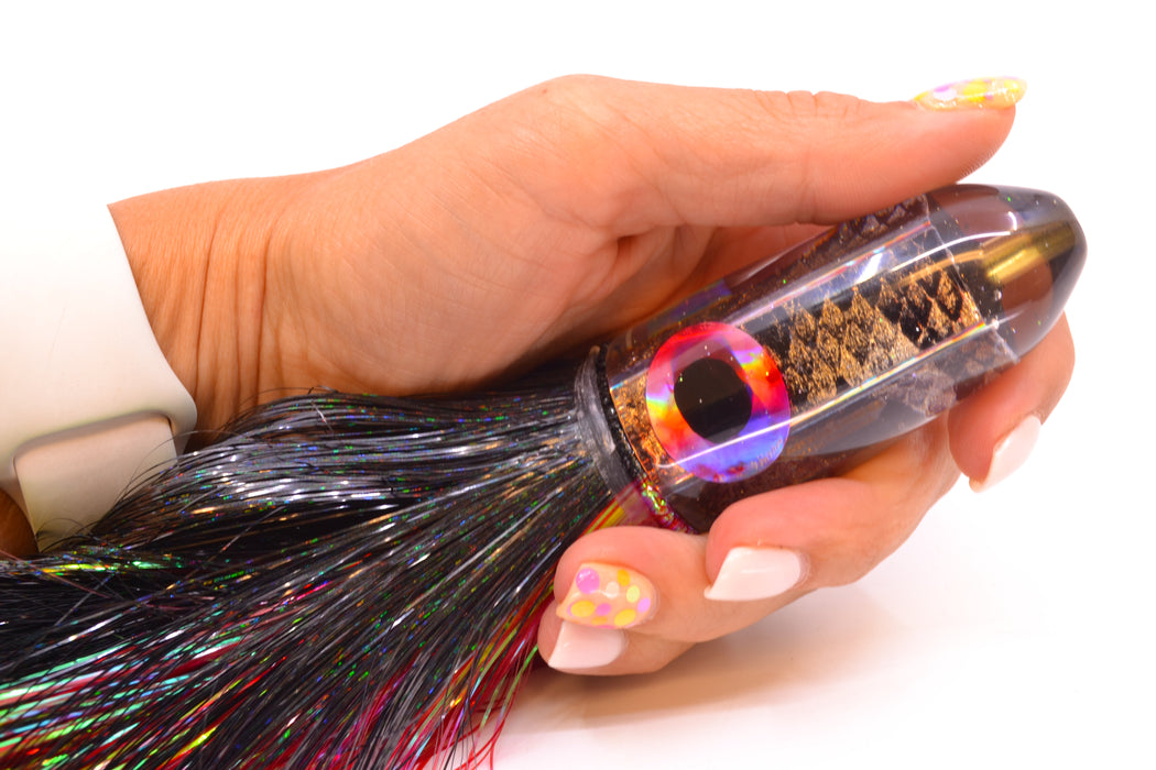 Ganku Lures Snake Skin Long Bullet 9" 7oz Strobez Black-Red GZE