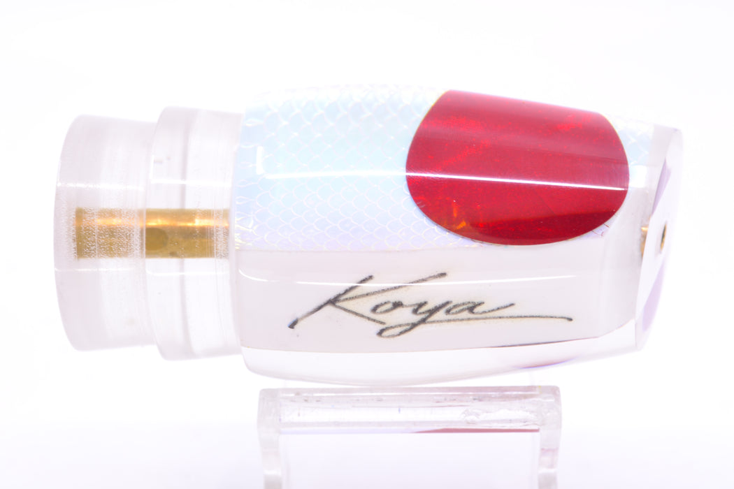 Koya Lures White Rainbow Scale Red Eyes Medium 861 12" 5.8oz