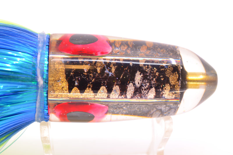 Ganku Lures Snake Skin Long Bullet 9" 7oz Strobez Royal Blue-Green