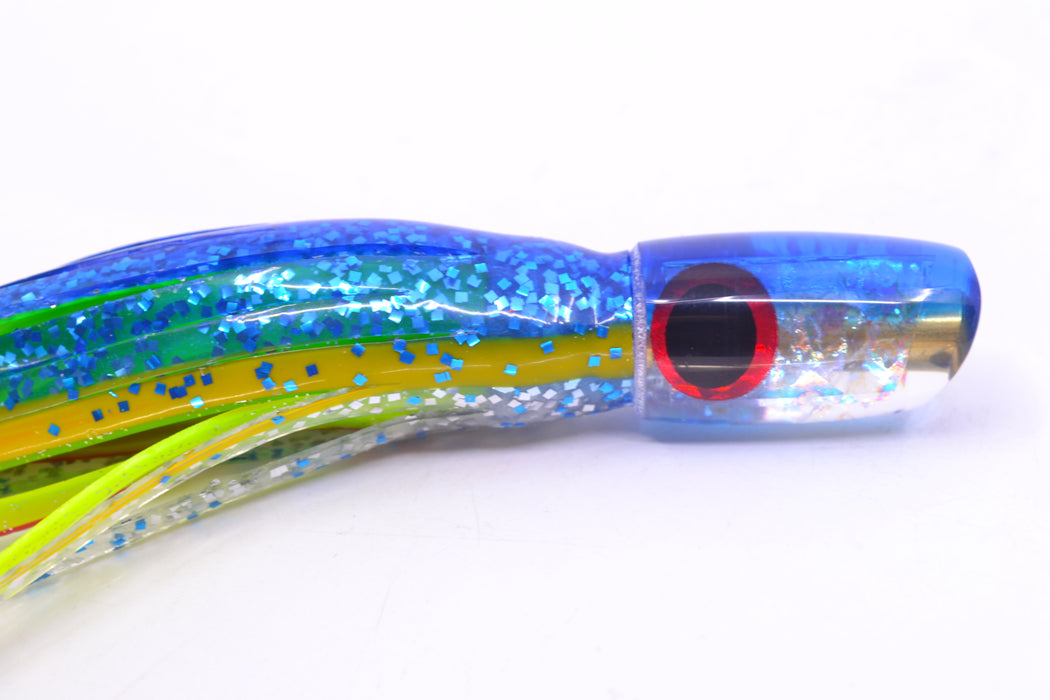 Coggin Lures Ice Dichro Blue Back Tado Lo'ihi Peanut Scoop 4.5" 1oz Skirted Blue-Yellow-Silver GZE
