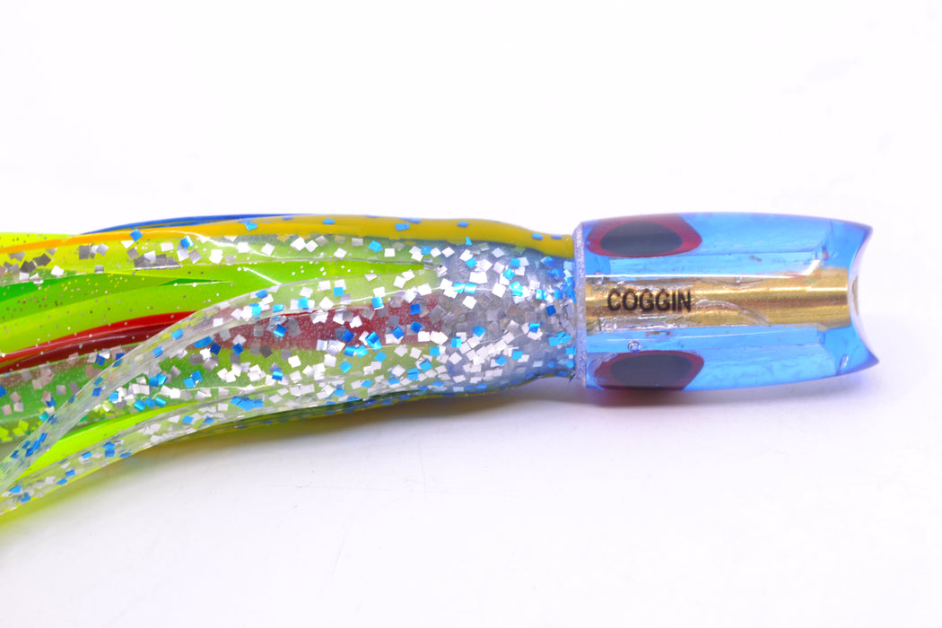 Coggin Lures Ice Dichro Blue Back Tado Lo'ihi Peanut Scoop 4.5" 1oz Skirted Blue-Yellow-Silver GZE