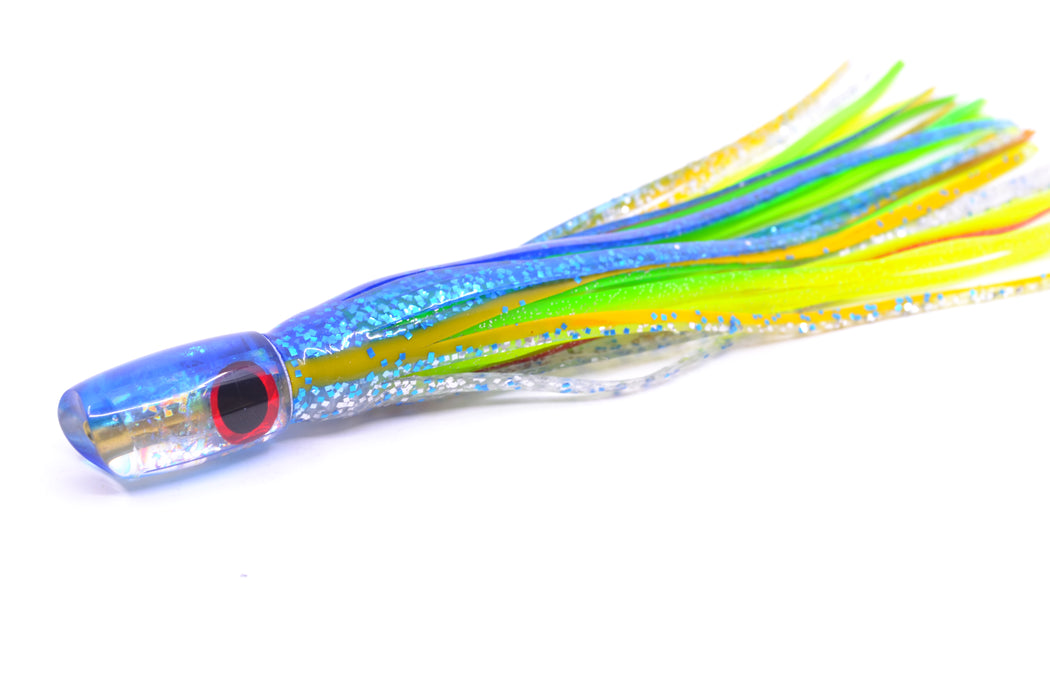 Coggin Lures Ice Dichro Blue Back Tado Lo'ihi Peanut Scoop 4.5" 1oz Skirted Blue-Yellow-Silver GZE