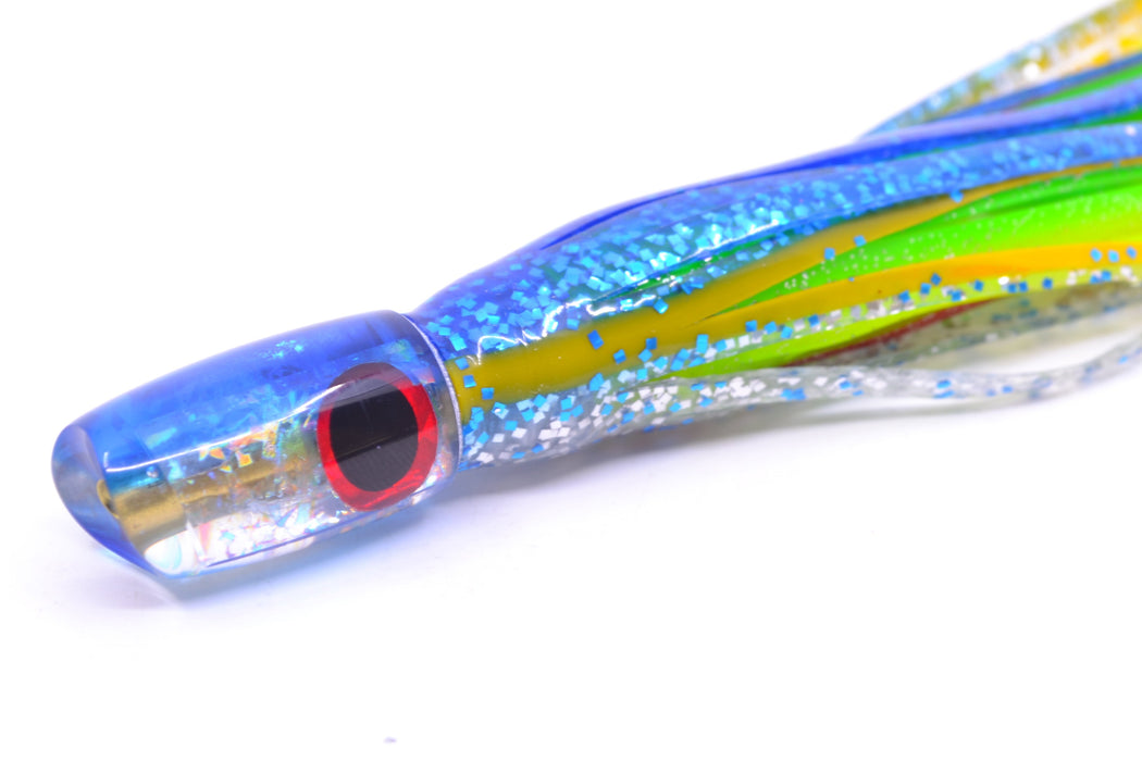 Coggin Lures Ice Dichro Blue Back Tado Lo'ihi Peanut Scoop 4.5" 1oz Skirted Blue-Yellow-Silver GZE