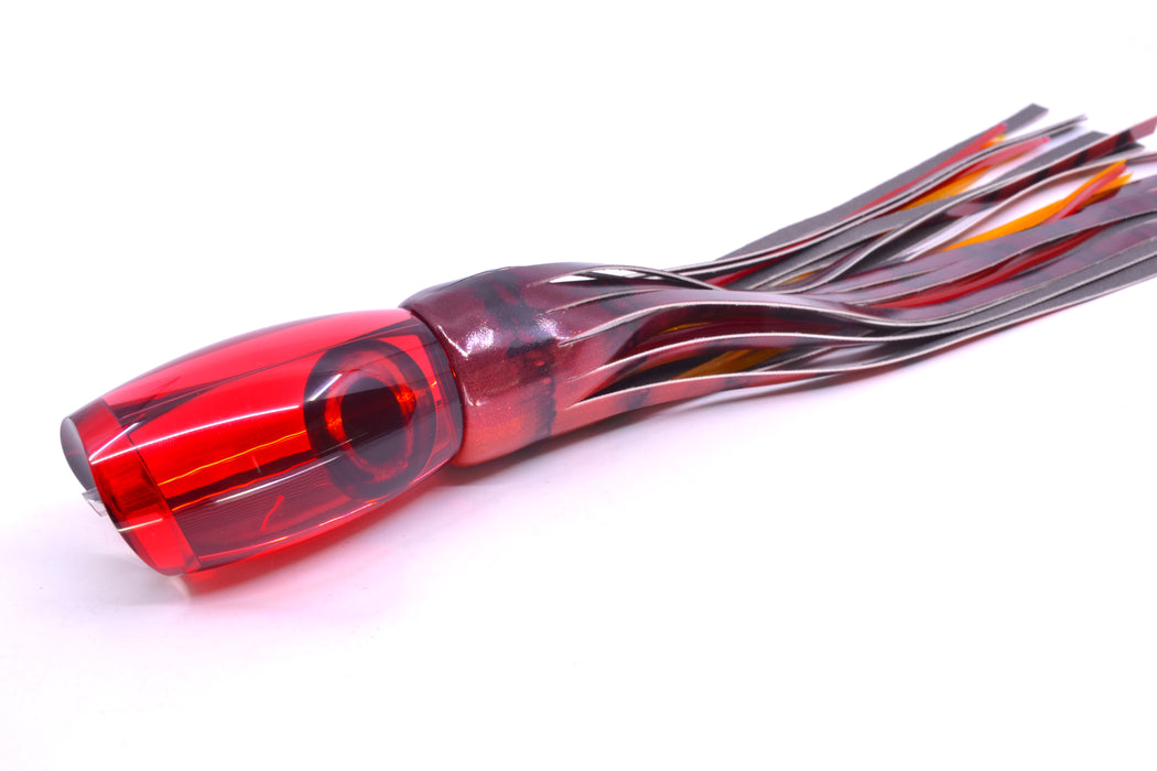 Moyes Lures Red Mirrored Taxi Eyes Large Argus 14" 8.5oz FT Vinyl Red Tiger