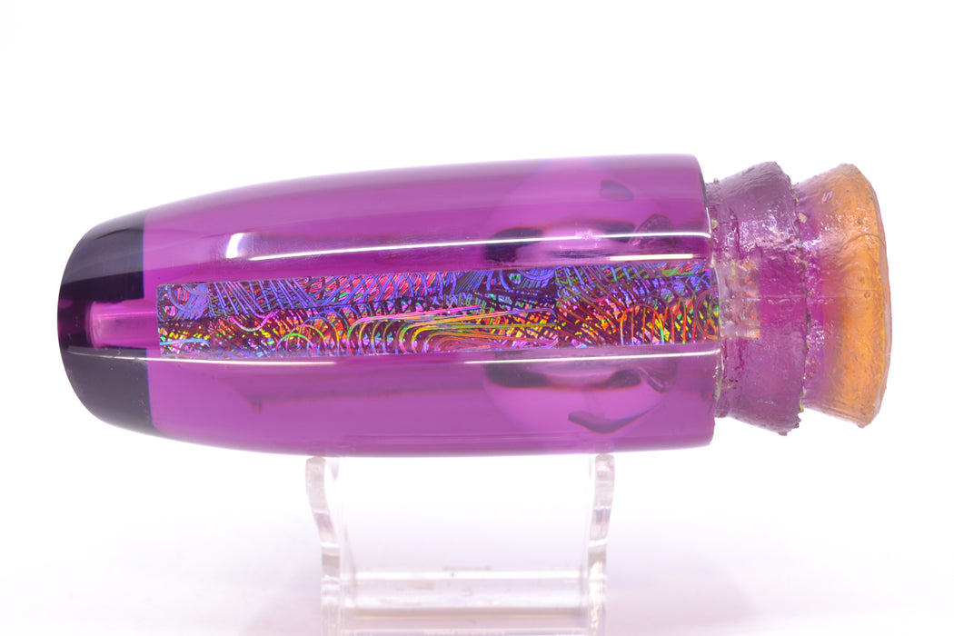 Joe Yee Purple Resin Awabi Teddy Bear Eyes Super Plunger 14" 7.5oz New Pre-Owned