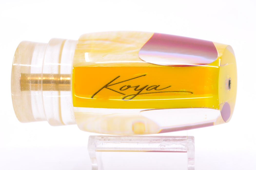 Koya Lures Yellow MOP Red Eyes Medium 861 12" 5.8oz
