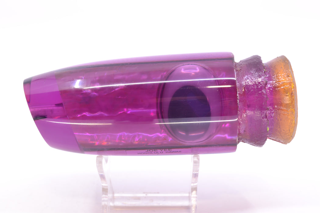 Joe Yee Purple Resin Awabi Teddy Bear Eyes Super Plunger 14" 7.5oz New Pre-Owned