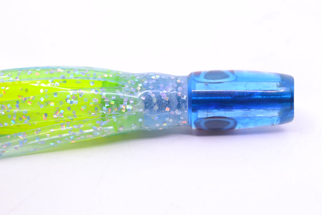 Coggin Lures Ice Dichro Blue Back Tado Lo'ihi Peanut Scoop 4.5" 1oz Skirted Ice Blue/Rainbow GZE