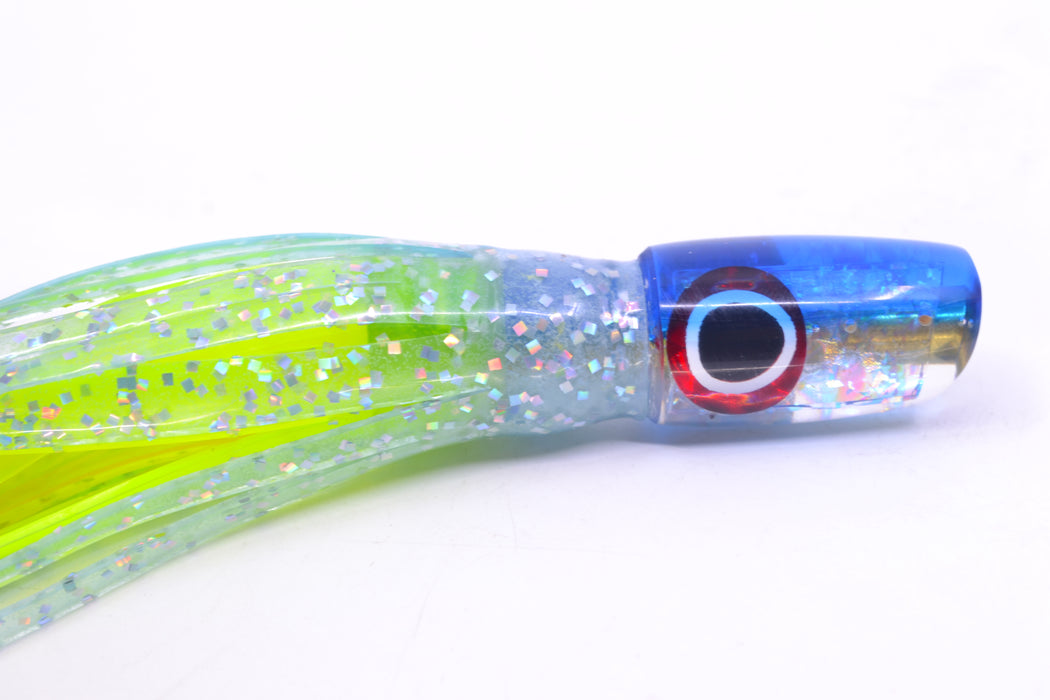 Coggin Lures Ice Dichro Blue Back Tado Lo'ihi Peanut Scoop 4.5" 1oz Skirted Ice Blue/Rainbow GZE