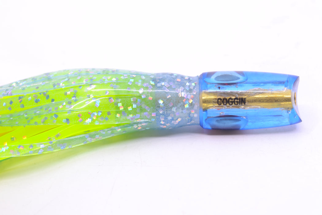 Coggin Lures Ice Dichro Blue Back Tado Lo'ihi Peanut Scoop 4.5" 1oz Skirted Ice Blue/Rainbow GZE
