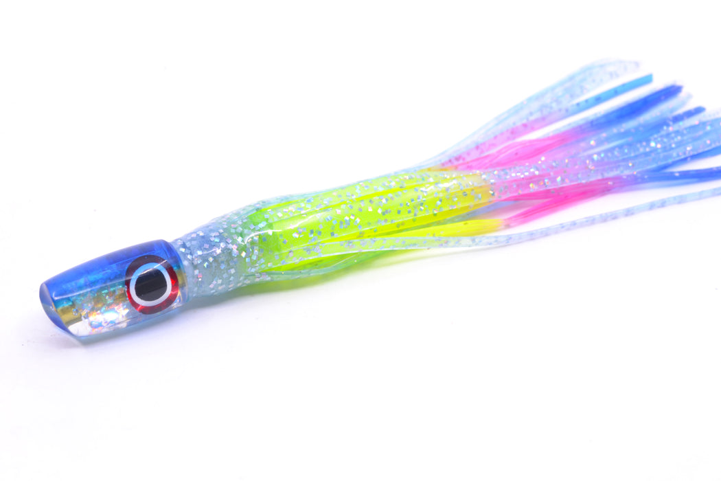 Coggin Lures Ice Dichro Blue Back Tado Lo'ihi Peanut Scoop 4.5" 1oz Skirted Ice Blue/Rainbow GZE