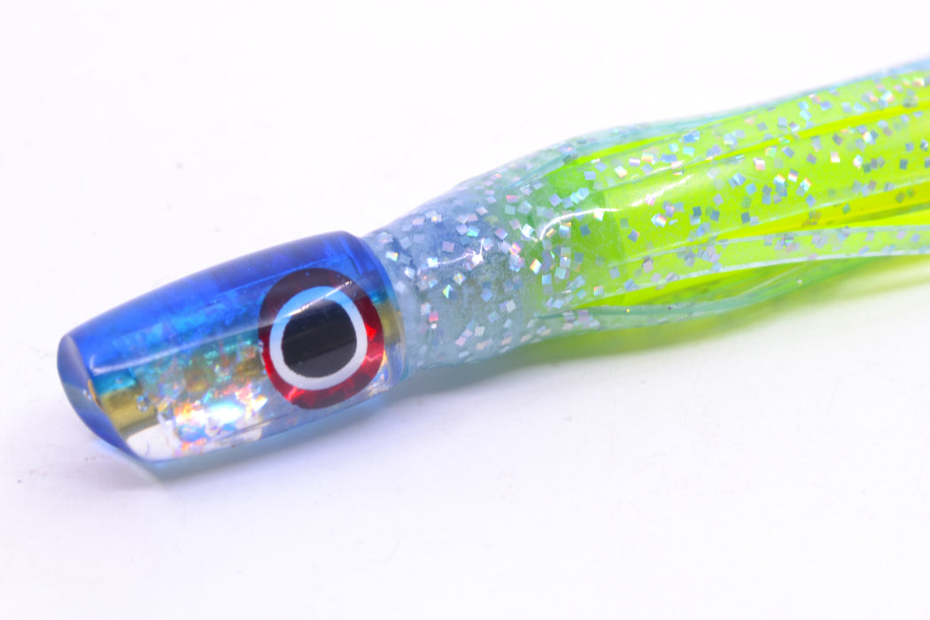 Coggin Lures Ice Dichro Blue Back Tado Lo'ihi Peanut Scoop 4.5" 1oz Skirted Ice Blue/Rainbow GZE