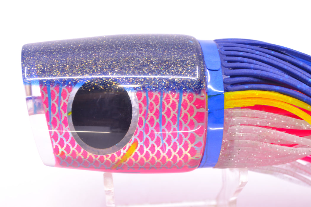 Amaral Lures Pink Pearl Rainbow Scale Ice Blue Stripes Blue Back Ta'aroa 14" 9oz