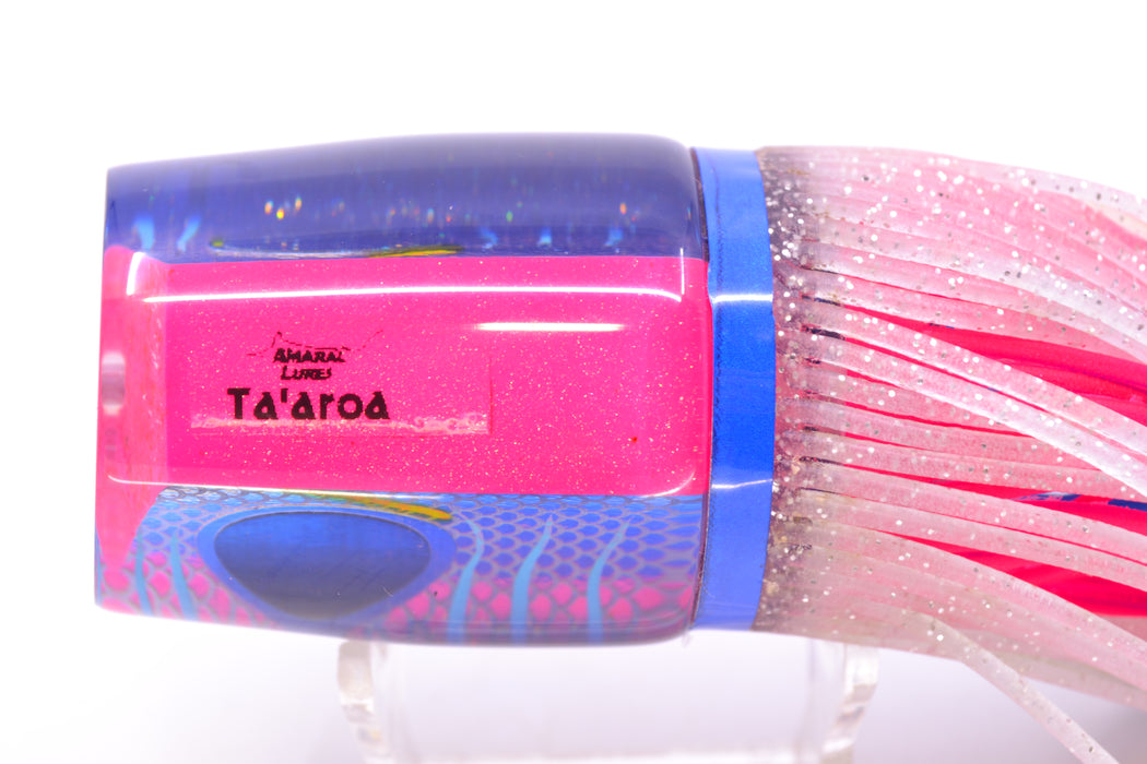 Amaral Lures Pink Pearl Rainbow Scale Ice Blue Stripes Blue Back Ta'aroa 14" 9oz