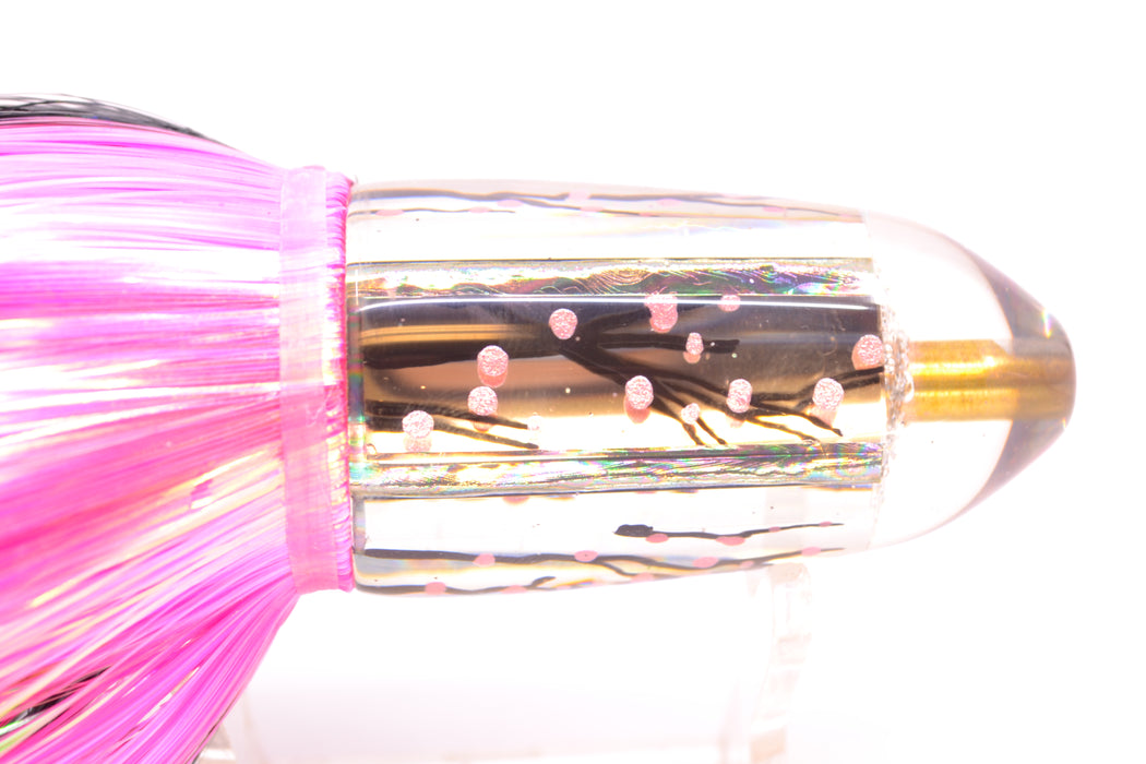 Ganku Lures "Sakura" Clear Mirrored Short Bullet 9" 7oz Strobez Black-Pink GZE