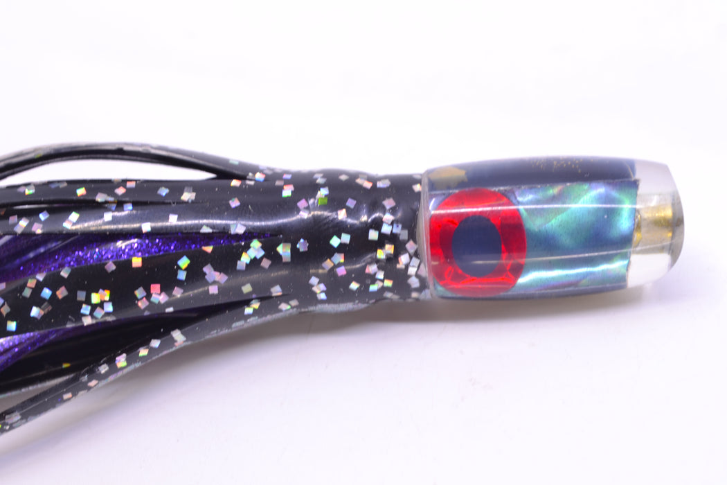 Coggin Lures Blue-Purple Abalone Tado Lo'ihi Peanut Scoop 4.5" 1oz Skirted Black/Purple GZE