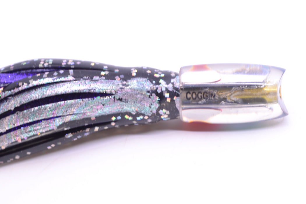Coggin Lures Blue-Purple Abalone Tado Lo'ihi Peanut Scoop 4.5" 1oz Skirted Black/Purple GZE