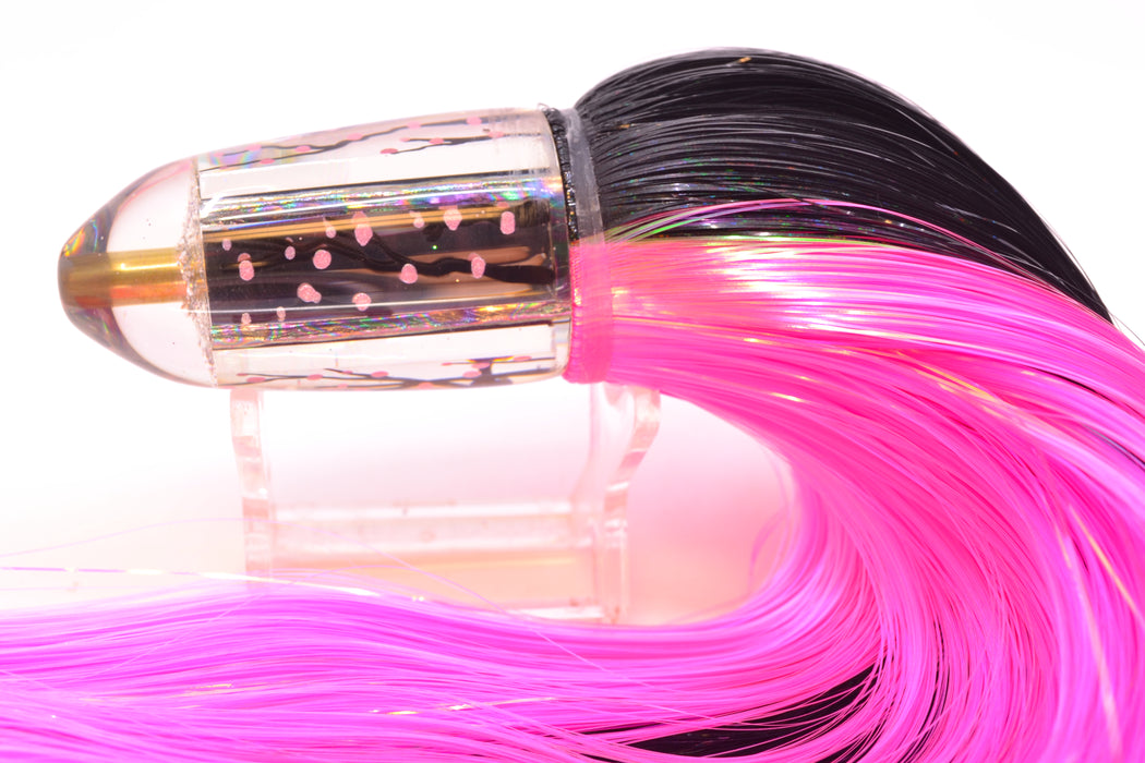 Ganku Lures "Sakura" Clear Mirrored Short Bullet 9" 7oz Strobez Black-Pink GZE
