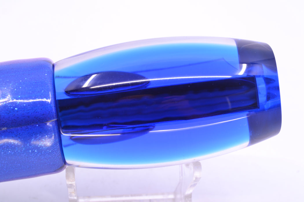 Moyes Lures Clear Mirrored Blue Back Red Eyes Large Argus 14" 8.5oz FT Vinyl Blue Dream