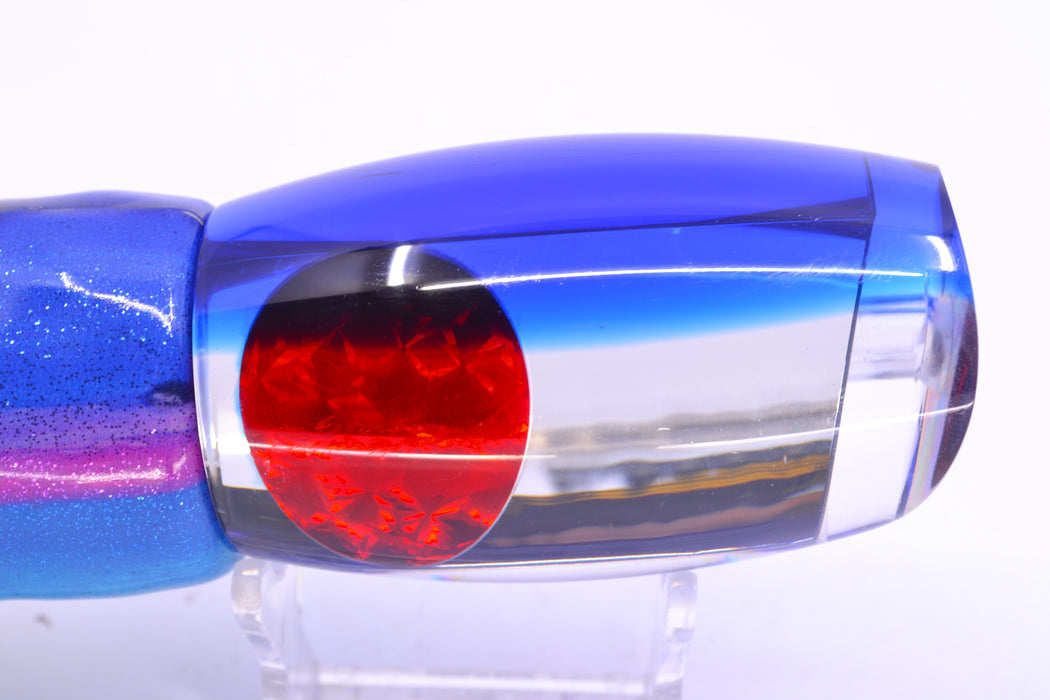 Moyes Lures Clear Mirrored Blue Back Red Eyes Large Argus 14" 8.5oz FT Vinyl Blue Dream