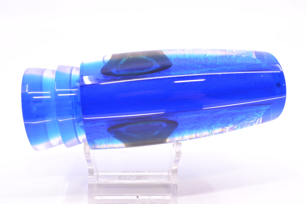 Moyes Lures Blue-Pink Dichro Blue Back Taxi Eyes Large Plunger 14" 8.2oz