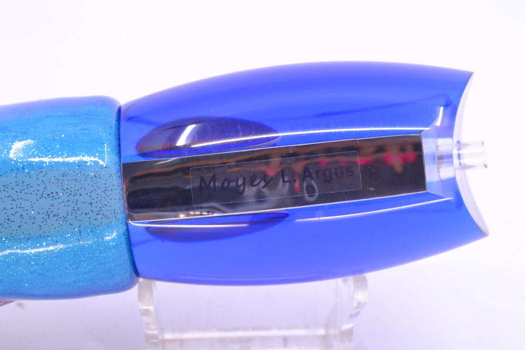 Moyes Lures Clear Mirrored Blue Back Red Eyes Large Argus 14" 8.5oz FT Vinyl Blue Dream