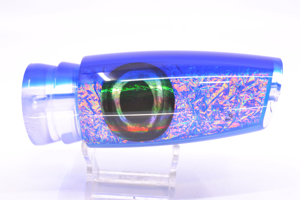 Moyes Lures Blue-Pink Dichro Blue Back Taxi Eyes Large Plunger 14" 8.2oz