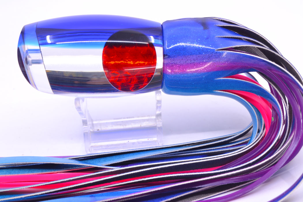 Moyes Lures Clear Mirrored Blue Back Red Eyes Large Argus 14" 8.5oz FT Vinyl Blue Dream