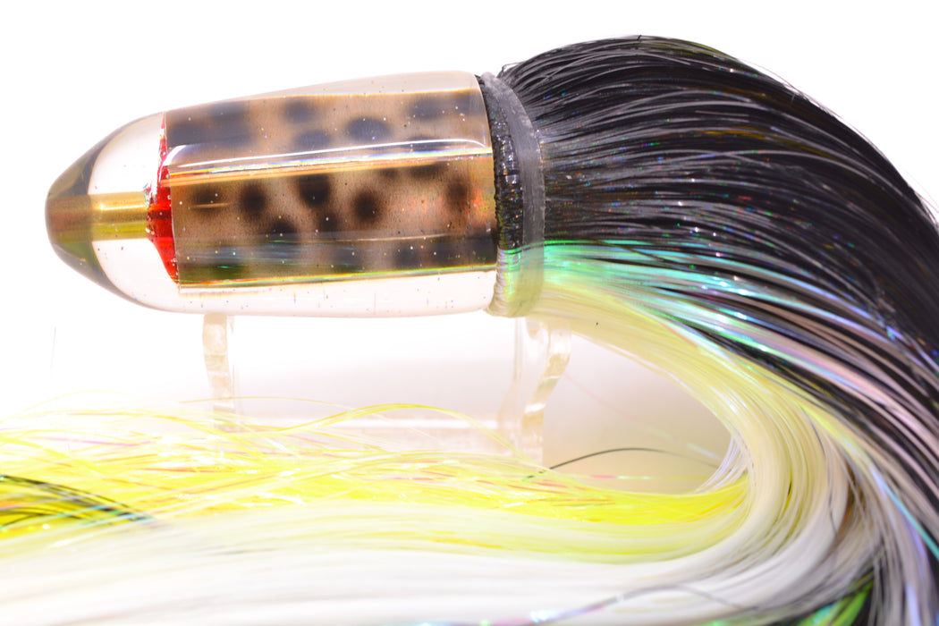 Ganku Lures "Tiger Cowrie" Short Bullet 9" 7oz Strobez Black-White/Chartreuse GZE