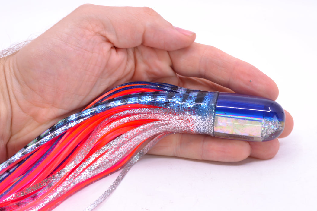 Marlin Magic White Awabi Blue Back Ahi Pussy Bullet 7" 4oz Skirted Blue Aurora/Pink