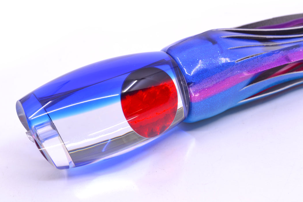 Moyes Lures Clear Mirrored Blue Back Red Eyes Large Argus 14" 8.5oz FT Vinyl Blue Dream