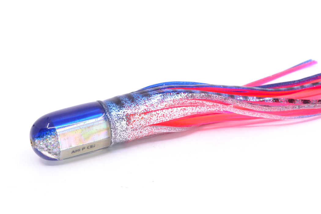 Marlin Magic White Awabi Blue Back Ahi Pussy Bullet 7" 4oz Skirted Blue Aurora/Pink