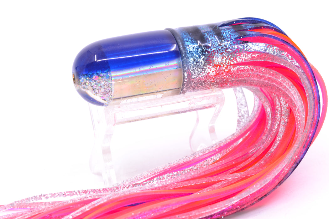 Marlin Magic White Awabi Blue Back Ahi Pussy Bullet 7" 4oz Skirted Blue Aurora/Pink